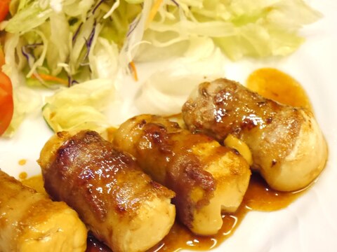 豆腐の豚バラ巻き★照り焼き味